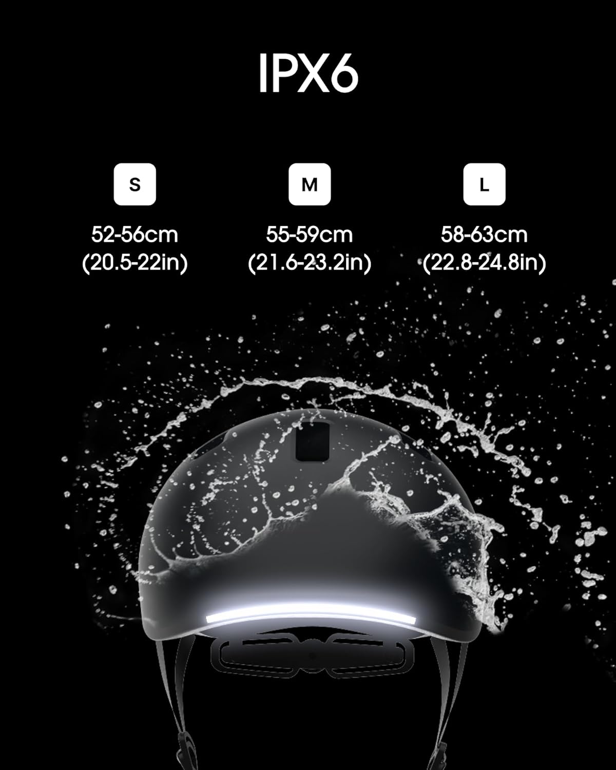 Lumos Nyxel Smart Bike Helmet, Customizable Front and Back LED Lights with Turn Signals, 360° Visibility App Controlled Comfortable & Lightweight Skateboard Urban Helmet for Adults, Men Women