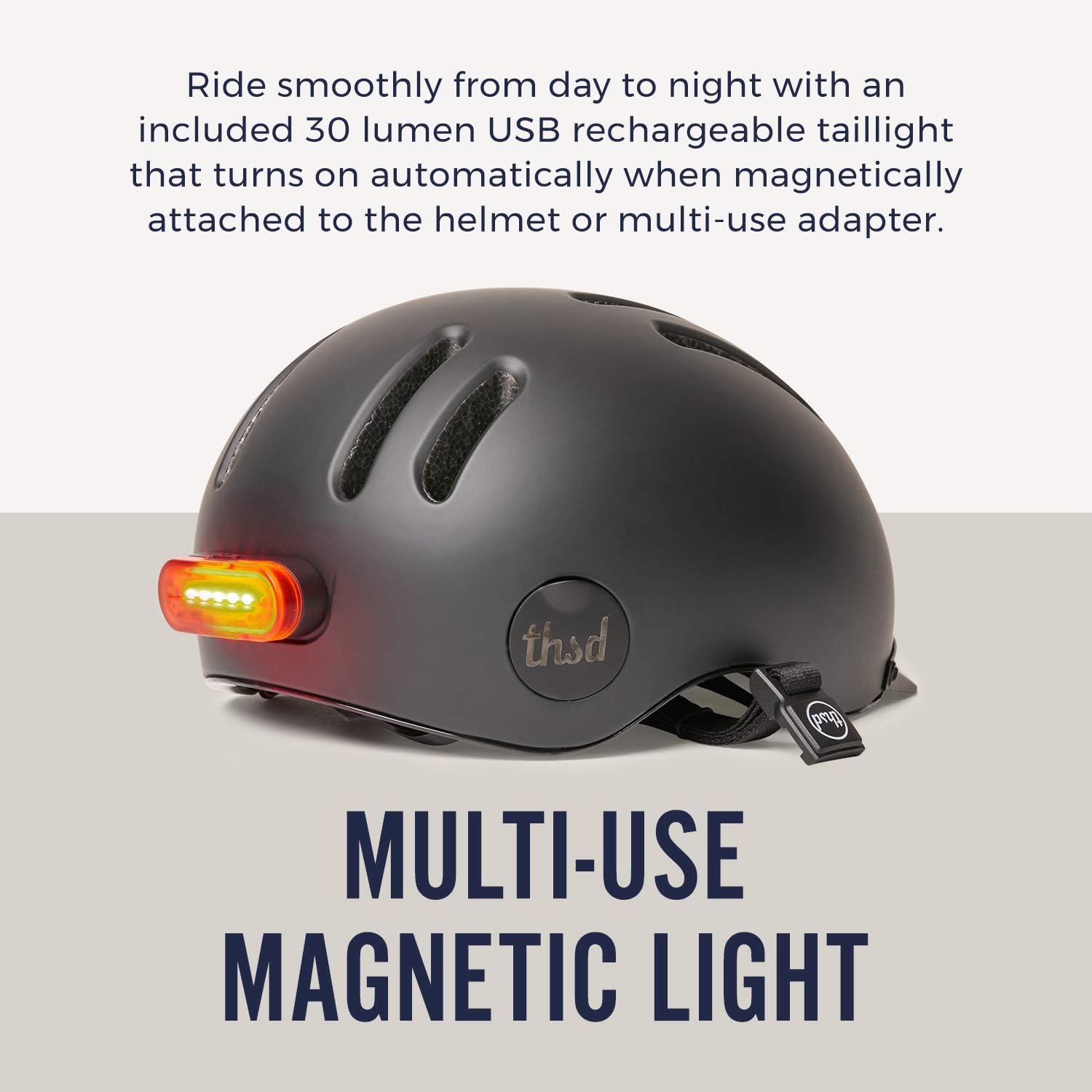 Thousand Chapter MIPS Adult Bike Helmet - LED Tail Light, Cycling & Bicycle Safety Certified, Lightweight & Low Profile, Men & Women, Lockable PopLock