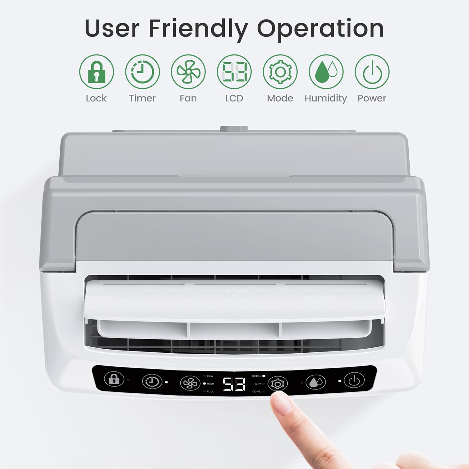 Waykar 34 Pints 2025 Most Efficient Energy Star Dehumidifier for up to 2200 Sq. Ft. for Home and Basement with Auto or Manual Drainage, Quiet 33dB Operation, 0.6 Gal Tank