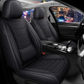 Car Seat Cover Full Set for Buick Envista Seat Covers 2024-2025, Nappa Leather Waterproof Seat Covers for Cars, Airbag Compatible, Universal Automotive Seat Covers (Standard 2 Seats/Black)