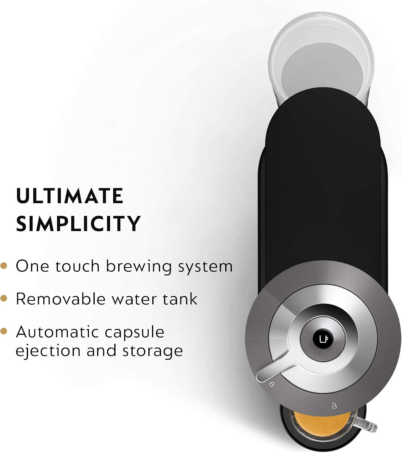 Nespresso Vertuo Next Coffee & Espresso Machine compatible with De'Longhi, Dark Grey w/Aeroccino Milk Frother, One Touch Brew, Single-Serve Coffee & Espresso Maker (Renewed)