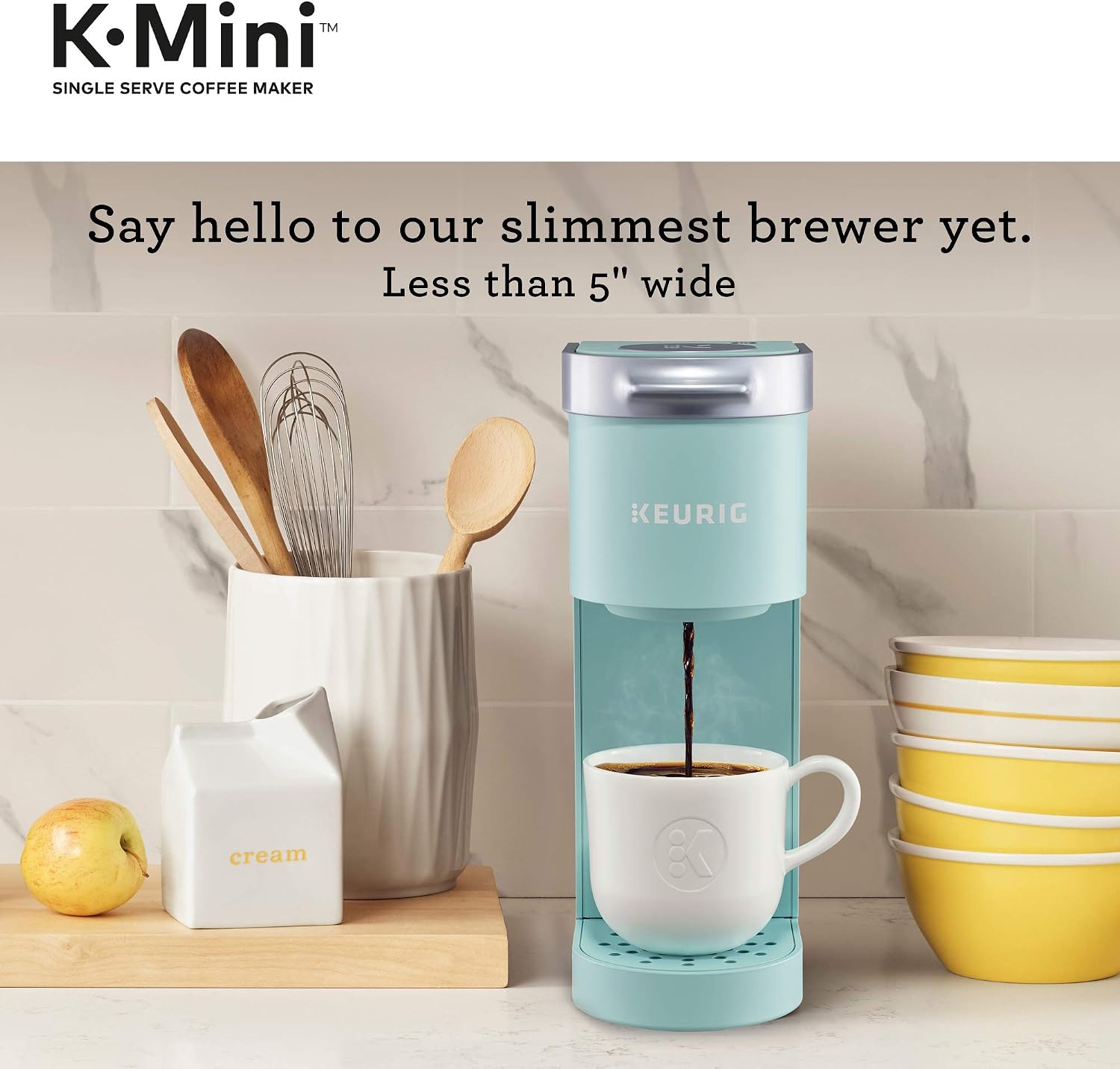 Keurig K-Mini Single Serve Coffee Maker & 3-Month Brewer Maintenance Kit Includes Descaling Solution, Water Filter Cartridges & Rinse Pods, Compatible Classic/1.0 & 2.0 K-Cup Coffee Makers, 7 Count