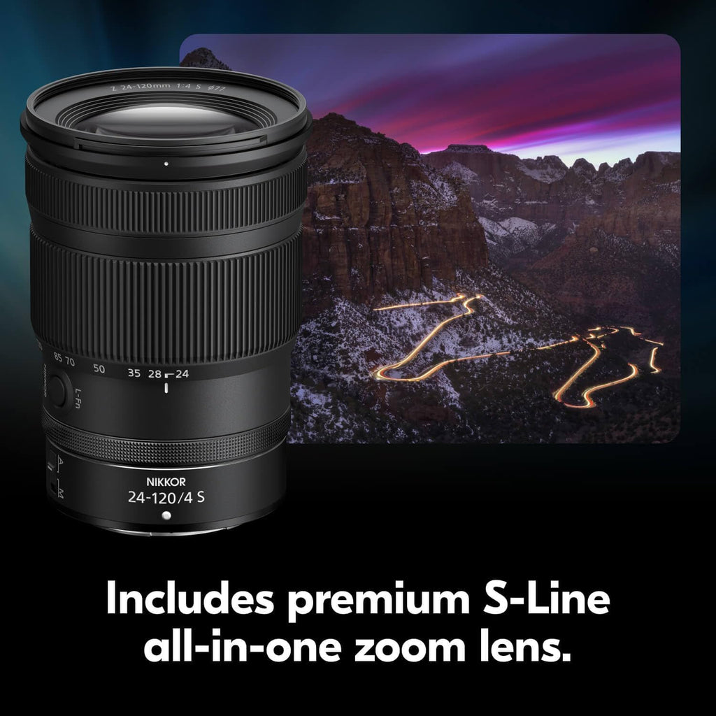 Nikon Z 8 with Zoom Lens | Professional full-frame mirrorless hybrid stills/video hybrid camera with 24-120mm f/4 lens | Nikon USA Model