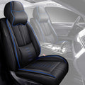 Front Set Car Seat Covers for Chevy Equinox 2005-2025 2026 Leather Seat Covers Waterproof Only Front Seats Car Seat Protectors Breathable Seat Cover Black&Blue(with 2 Pillows)