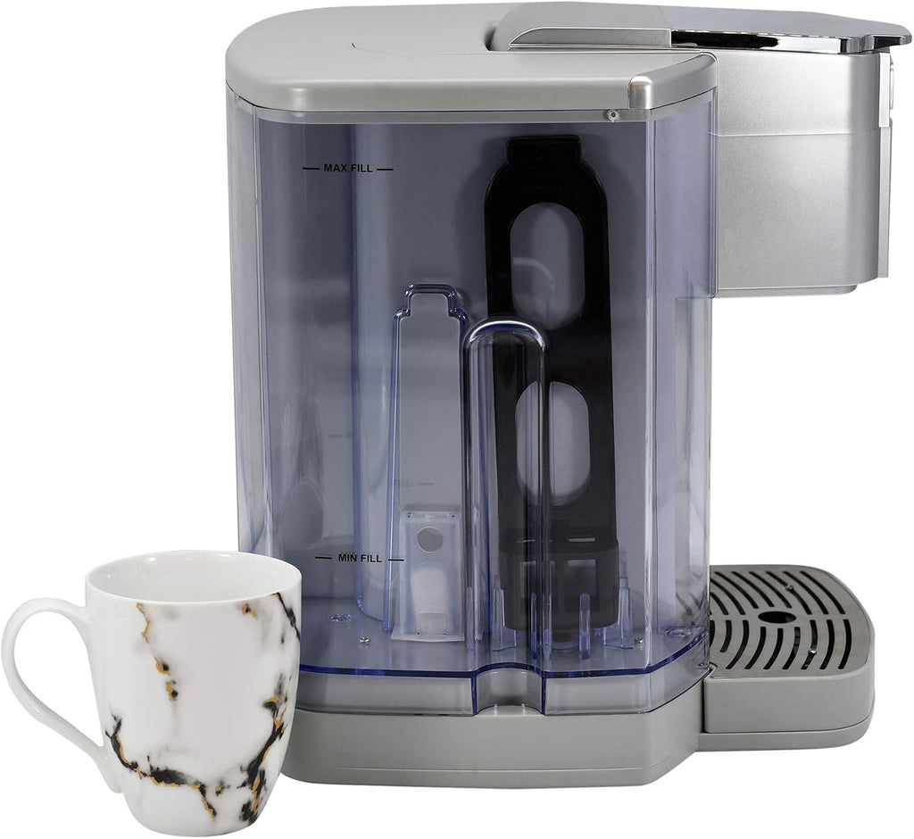 Cuisinart Coffee Maker, Single Serve 72-Ounce Reservoir Coffee Machine, Programmable Brewing & Hot Water Dispenser, Stainless Steel, Cool Grey
