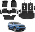 Floor Mats Set for 2016-2026 Dodge Durango (Only for 7 Seats with Bench Seats), All Weather TPE Backrest Mat Trunk Mat Cargo Liner Door Sill Guards Accessories (7 Seats Floor Mats Set)