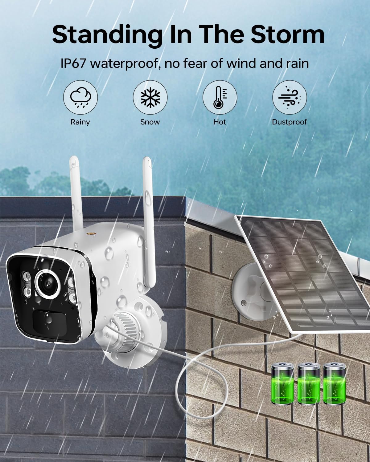 4MP Solar Powered Security Camera Outdoor Wireless System with 10' Monitor, 5G/2.4G WiFi 4PCS Outdoor Battery Camera with Solar Panel10CH Home Security System AI Human Detection 2-Way Audio