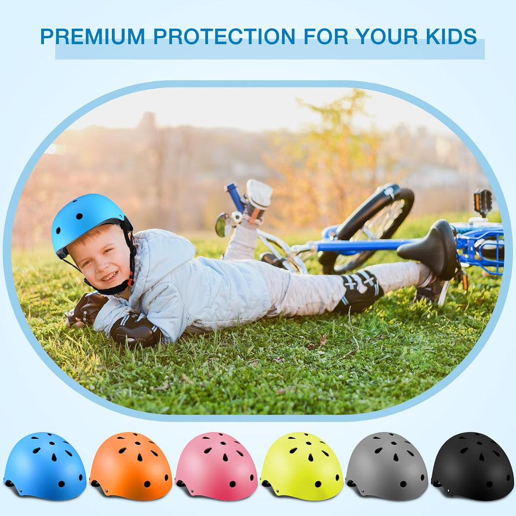 Kingdder 6 Pack Kids Bike Helmets Bulk, CPSC Certified Toddler Helmet Multi-Color Adjustable Safety for Boys Girls Ages 3-8, Child Bicycle Skateboard Scooter Roller Skating Outdoor Sports