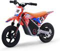 36V Racing Electric Dirt Bike for Kids, Peak 400W Powerful Motorcycle for Ages 3-6, Dual Shock Absorption, 3 Speed Modes with Safe Disc Brake, 12' Tires, Orange