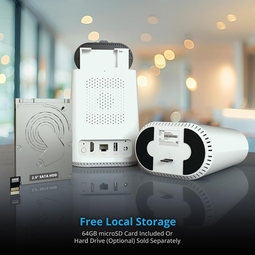 Night Owl 8 Channel Wi-Fi Video Home Security Hub with (3) Battery-Powered Wi-Fi 2K HD Indoor/Outdoor Spotlight Cameras with 2-Way Audio and 64GB microSD Card (Expandable up to 8 Cameras)