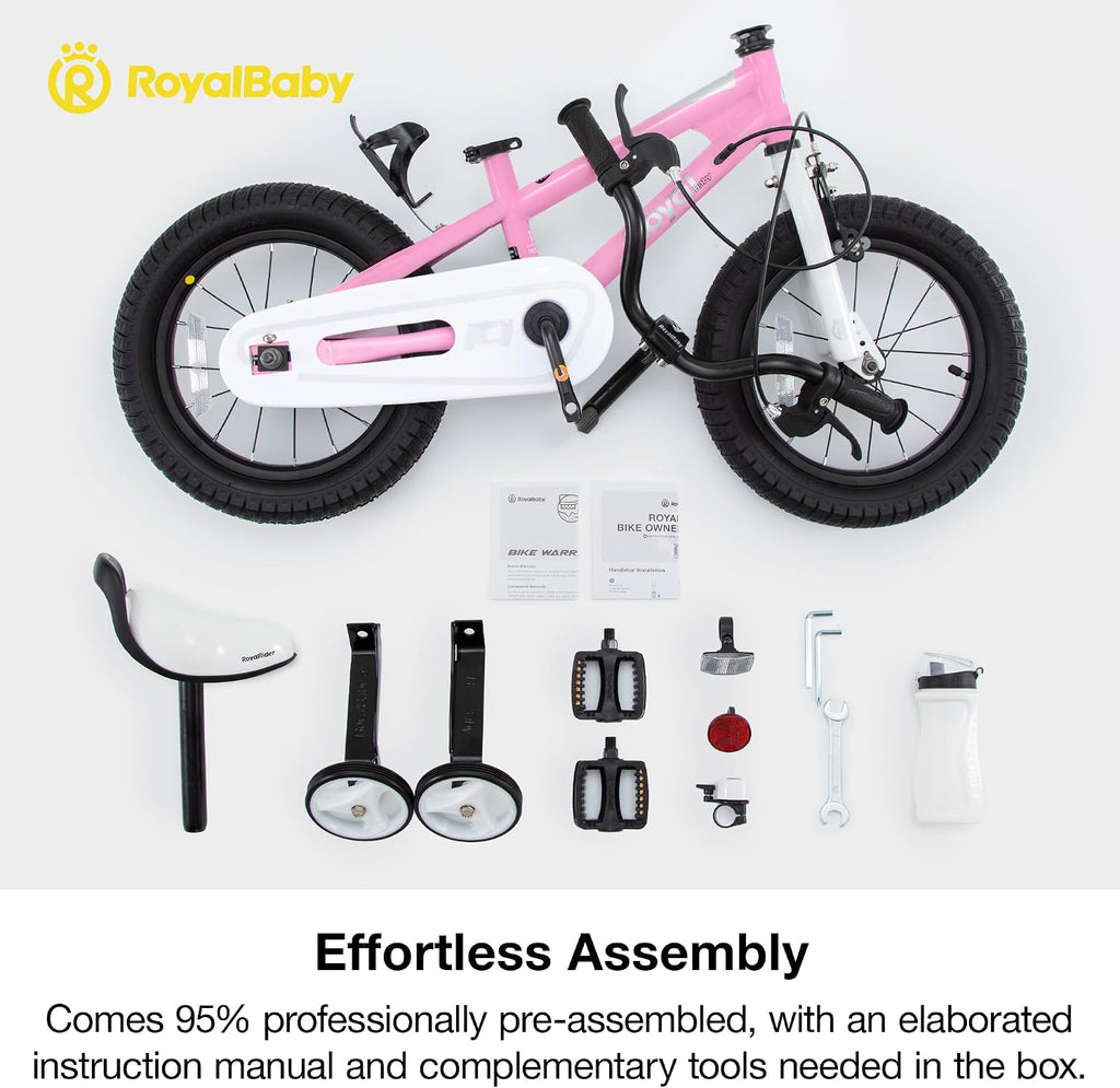 RoyalBaby Kids Bike with Dual Handbrake for Beginners,12 14 16 18 20 Inch Bicycle for Boys & Girls Ages 3-10 Years