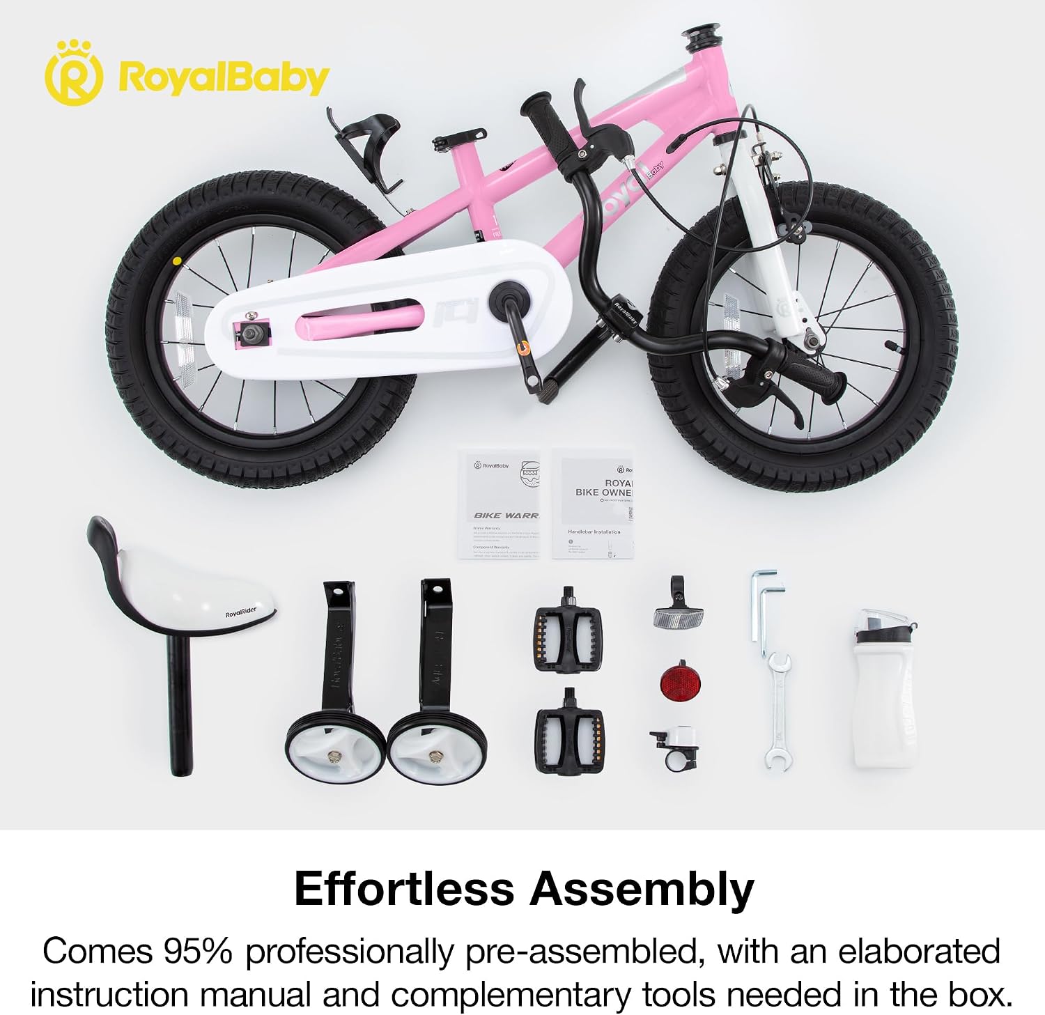 RoyalBaby Kids Bike with Dual Handbrake for Beginners,12 14 16 18 20 Inch Bicycle for Boys & Girls Ages 3-10 Years