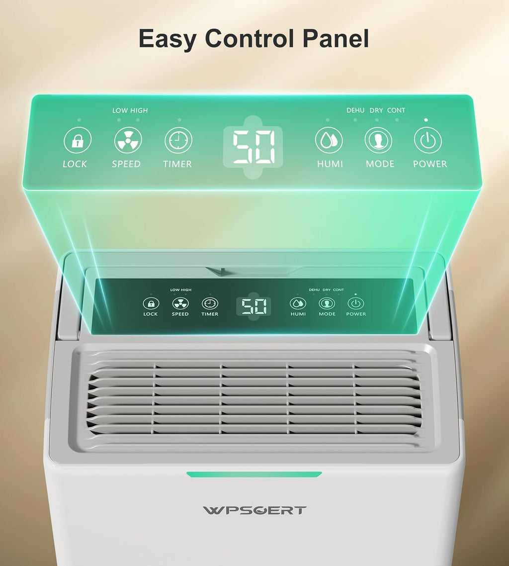 4000 sq.ft Dehumidifier for Basement with Drain Hose, 45 Pint Dehumidifiers for Home, Smart Compressor Dehumidifies for Large Room, Bedroom, 3 Modes, Intelligent Humidity Control, Auto Defrost