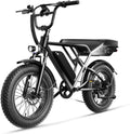 Jasion RetroVolt Electric Bike for Adults, 2000W Peak Motor- 30MPH Electric Dirt Bike, 48V 13AH Battery Mountain EBike, Max 70Miles Electric Motorcycle, 20'' X 4'' Fat Tire All-Terrain E-Bike