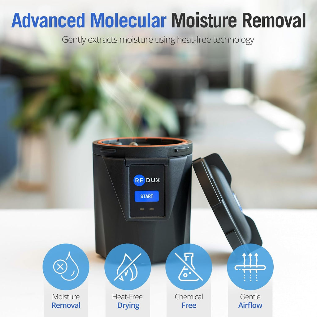 Home Hearing Aid Dryer and Dehumidifier - Hearing Aid Dehumidifier with Self Recharging Desiccant & App Connectivity, Safe for Rechargeable Hearing Aids and AirPods, No Refills, 100% Moisture Removal