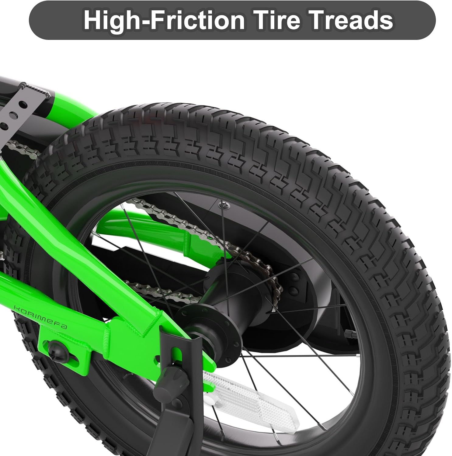 KORIMEFA Kids BMX Bike for 2-8 Years Old, 12 14 16 Inch Coaster Brake Bicycle with Removable Training Wheels, Children Bike for Little Boys & Girls, Rider Height 33-50 Inch