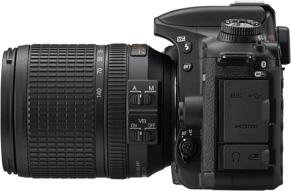 Nikon D7500 DSLR Camera with AF-S DX NIKKOR 18-140mm f/3.5-5.6G ED VR and 420-800mm f/8 Super HD Telephoto Lens + 128 GB Memory + Extra Battery + Camera Case + More (24pc Bundle) (Renewed)