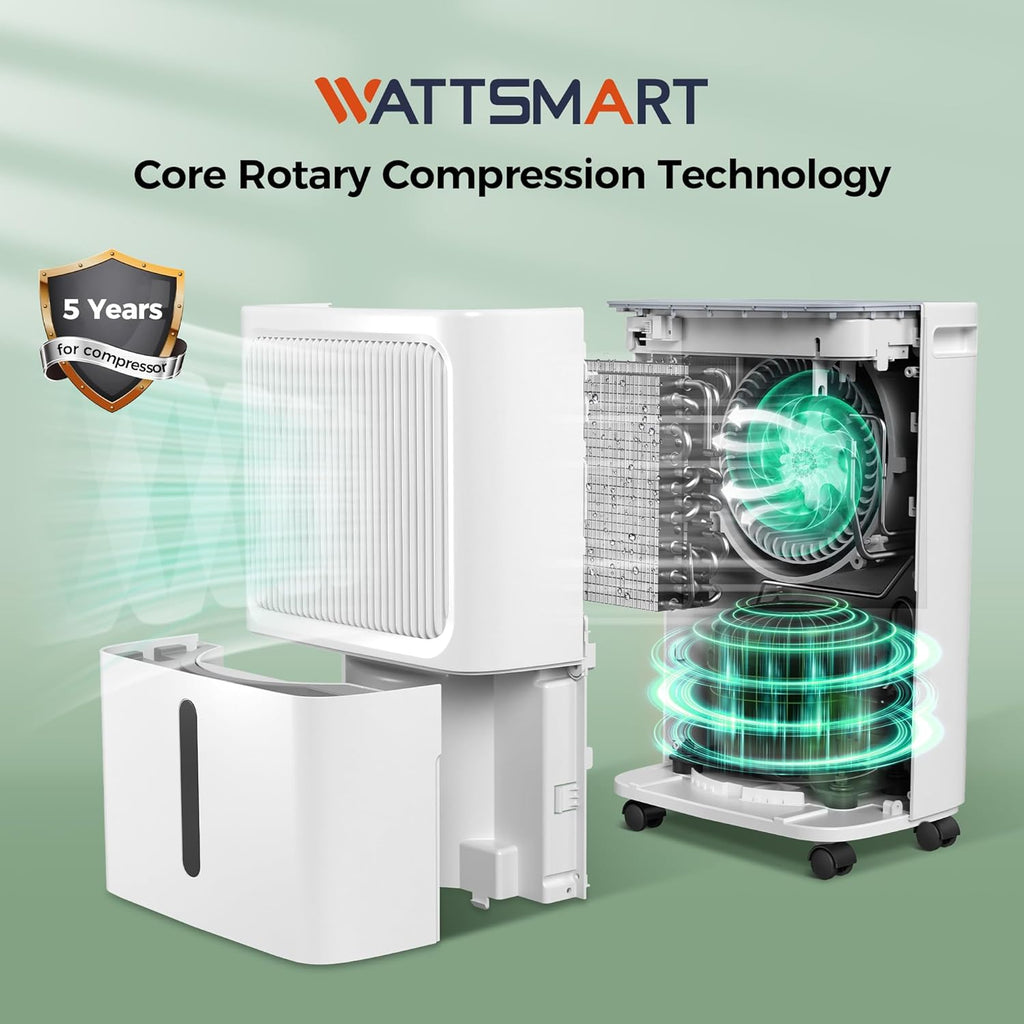 2,500 Sq.Ft Dehumidifier for Basement with Drain Hose, MAX 34 Pint Dehumidifiers for Home with 3 Modes, Smart Humidity Control & Display, 24HR Timer, Auto Defrost for Large Room, Bathroom,Bedroom