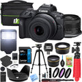 Canon EOS R100 Mirrorless Camera Body with RF-S 18-45mm F4.5-6.3 is STM Lens 6052C012 Bundle with Deco Gear Photography Bag + 2 Battery +Tripod + Filters + Wide Angle & Telephoto Lenses & More