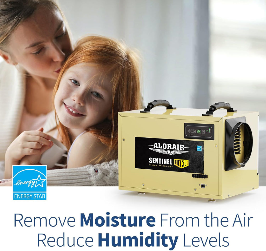 ALORAIR 120 PPD Commercial Dehumidifier, with Drain Hose for Crawl Spaces, Basements, Industry Water Damage Unit, cETL Listed, Compact, Portable, Auto Defrost, Memory Starting, 5 Years Warranty