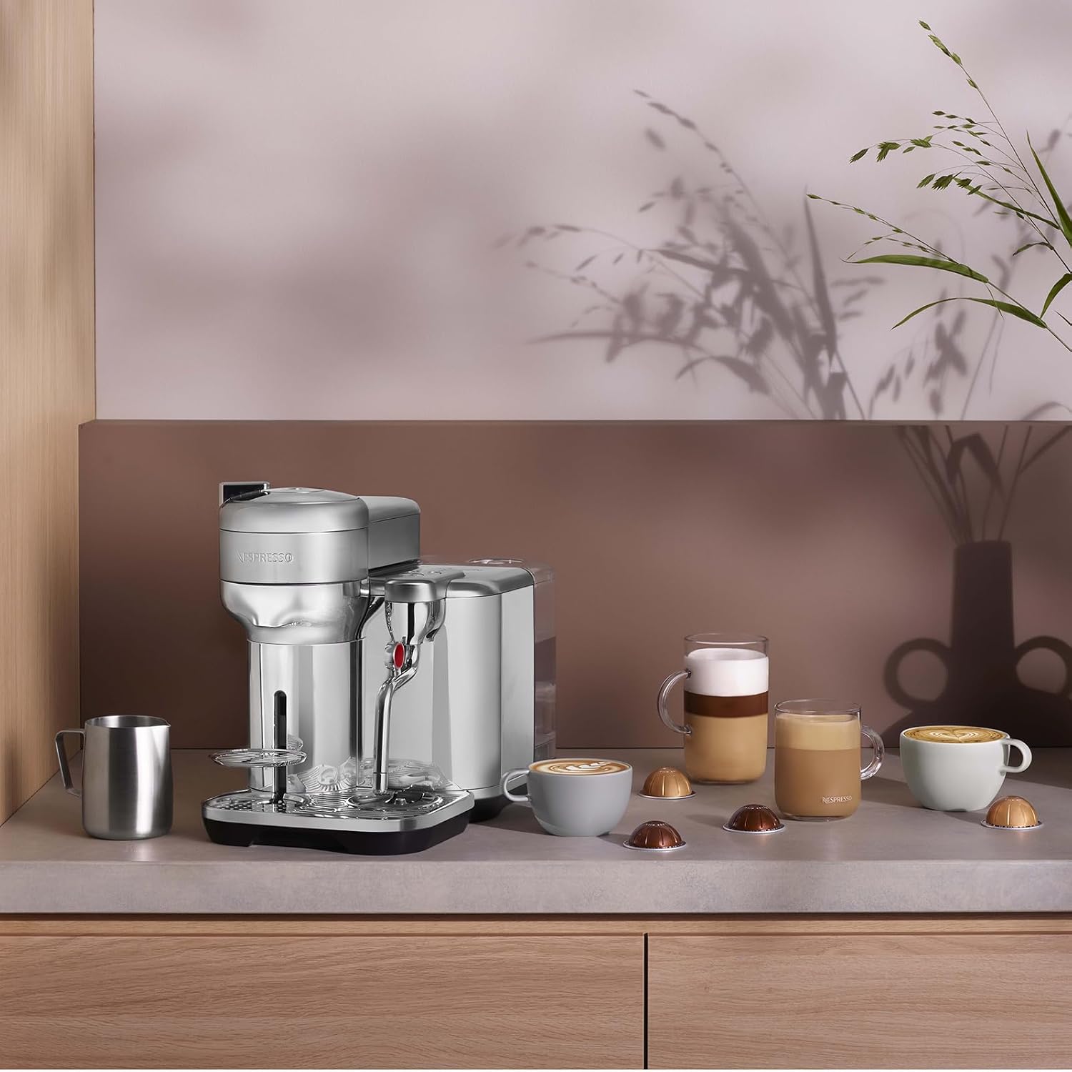 Nespresso Vertuo Creatista Coffee and Espresso Maker by Breville, Brushed Stainless Steel