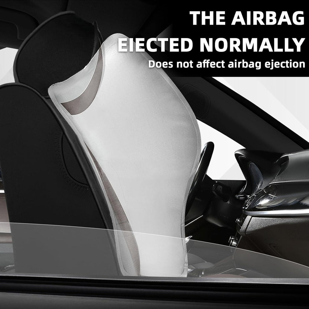 Car Seat Cover Fit for Honda Pilot 2003-2025,Compatible Airbag Non-Slip Waterproof Seat Cover,Car Seat Protector Premium Interior (Luxury 2 Seats,Black Coffee)