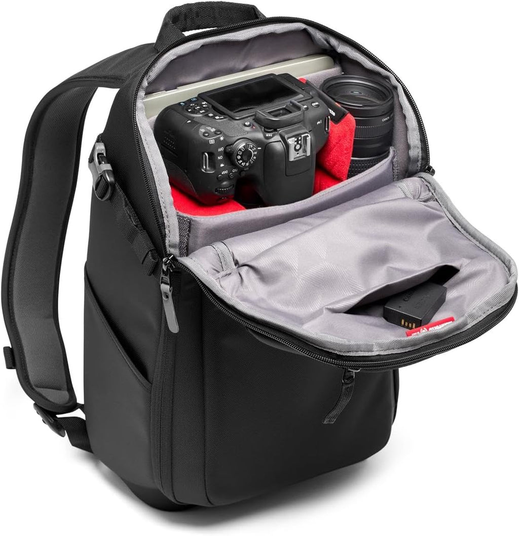 Manfrotto Advanced Compact III Camera Backpack for Camera and Laptop, Camera Backpack for Mirrorless with Lenses, with Interchangeable Padded Dividers and Tripod Attachment