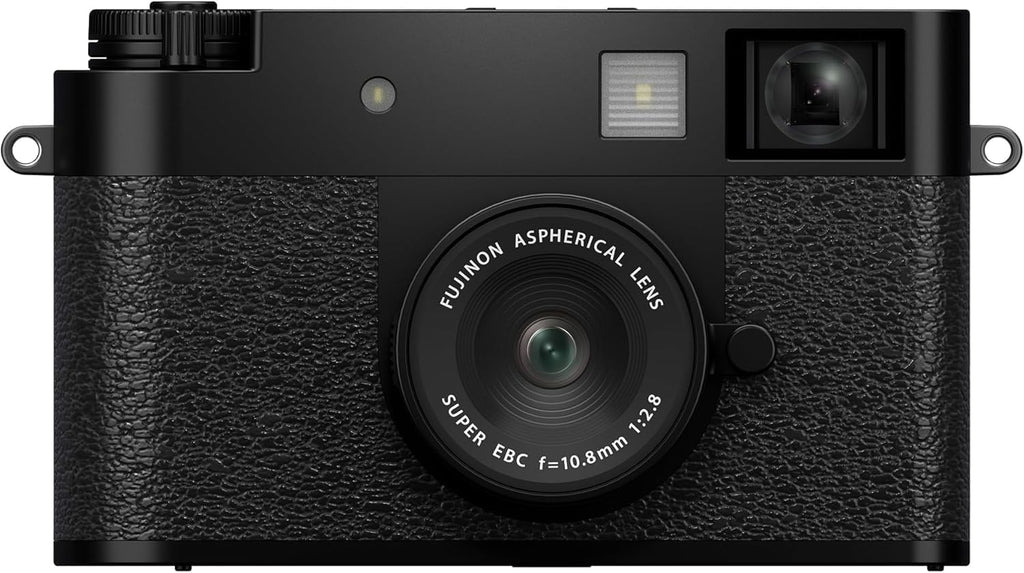FUJIFILM X Half Digital Camera with Fujifilm Instax Mini Link 3 Smartphone Printer and Sunshine Microfiber Cleaning Cloth... (Black, Clay White Printer + 20 Sheets)