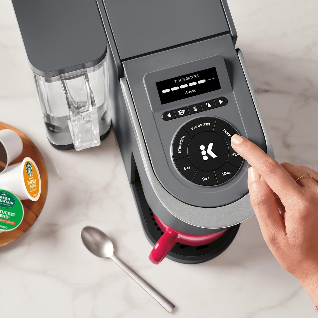 Keurig K-Supreme SMART Single Serve Coffee Maker With Wifi Compatibility, 4 Brew Sizes, And 66oz Removable Reservoir, Compatible with Alexa, Gray
