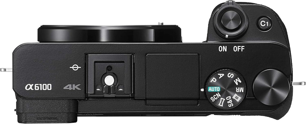 Sony ILCE6100KB Alpha 6100 Mirrorless 4K Video Camera with E PZ 16-50mm Lens - Black