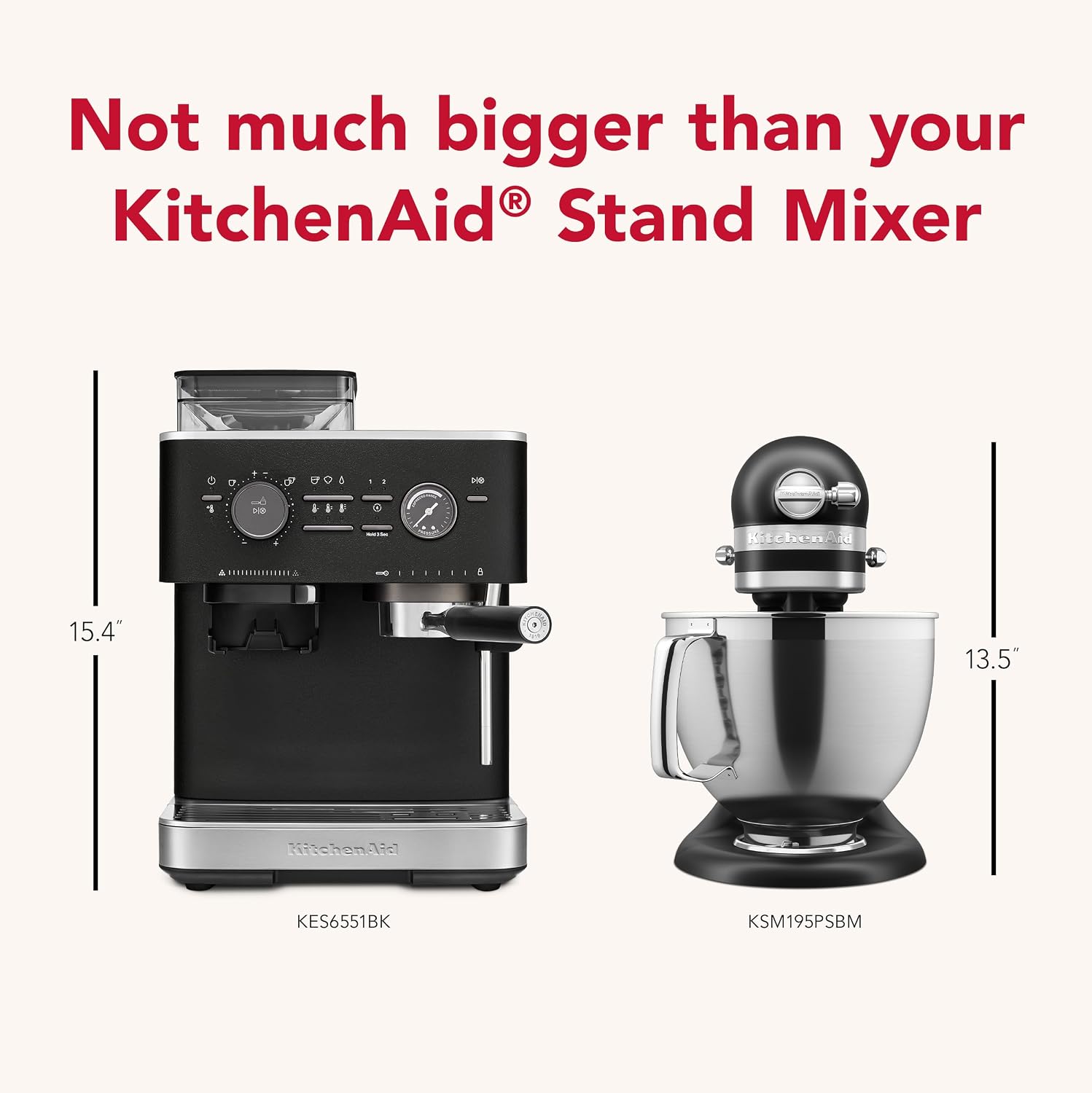 KitchenAid Semi Automatic Espresso Machine with Burr Grinder, 2.5L, Cast Iron Black, KES6551BK