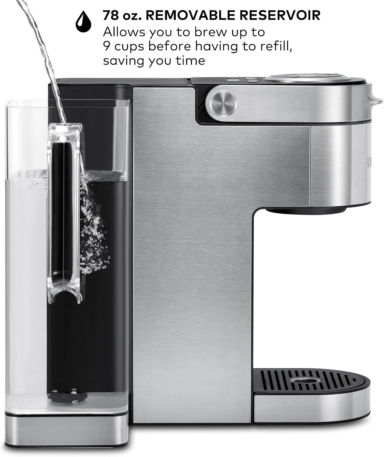 Keurig K-Supreme Plus Single Serve K-Cup Pod Coffee Maker, MultiStream Technology, Customizable Strength and Temperature Settings, Programmable, 78oz Removable Reservoir, Stainless Steel