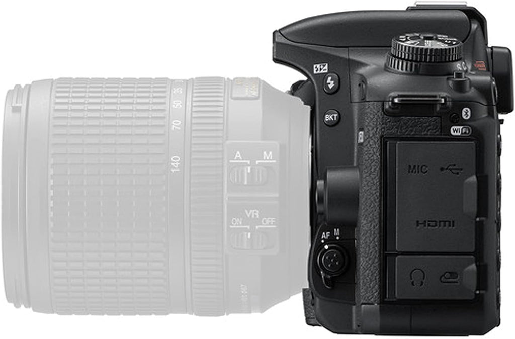 Nikon D7500 DSLR Camera Kit with 18-55mm VR & 70-300mm Lenses + 128GB Memory, LED Light, Microphone, Spare Battery, Filters, Case, Tripod, and More (47pc Video Bundle) (Renewed)