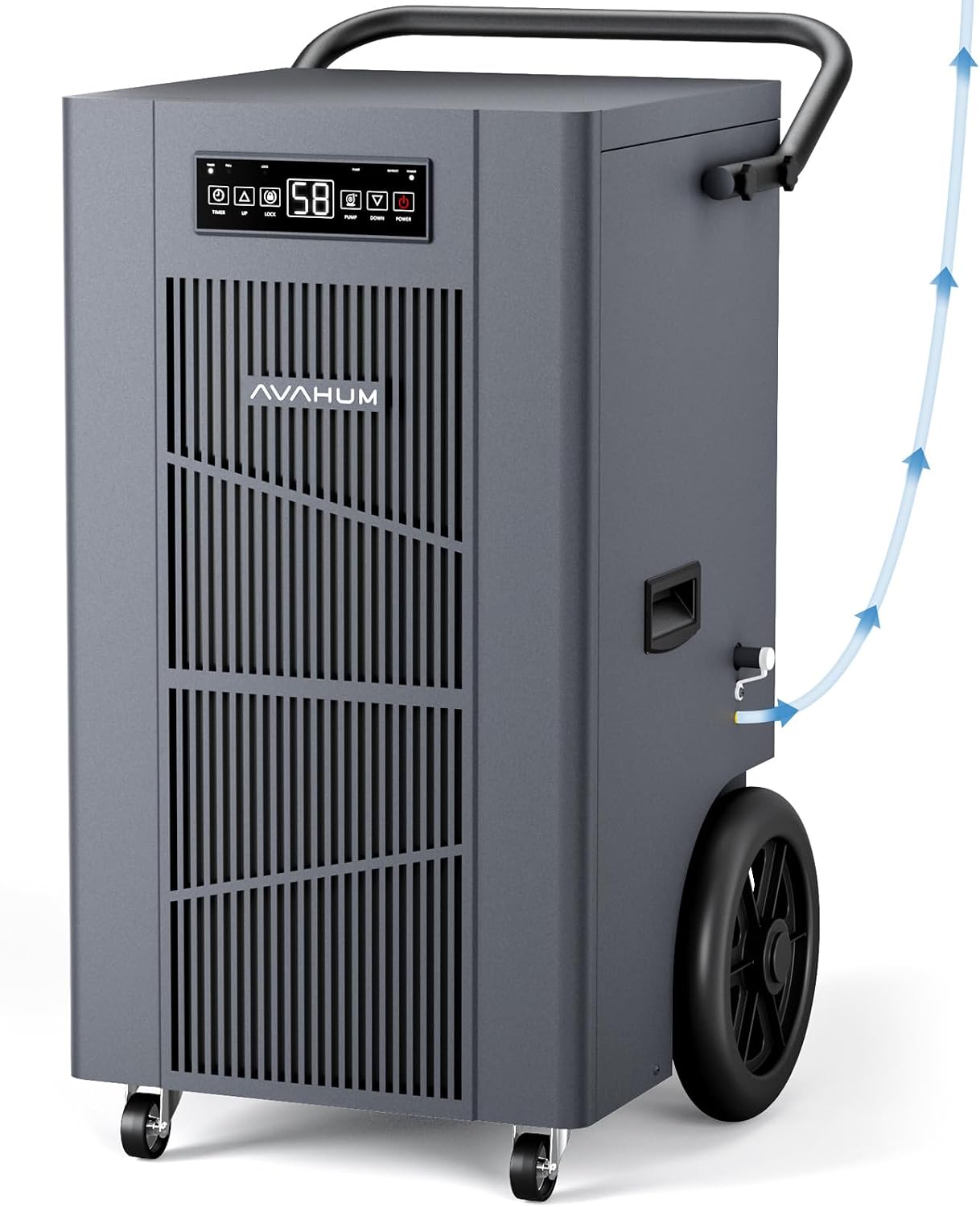 320 Pint Commercial Dehumidifier with Pump,Commercial Grade Dehumidifier for Basement,24H Timer,9000 sqft Large Spaces for Industrial,40Gallon/Day,Continuous Dehumidification,Auto Defrost 20A Socket