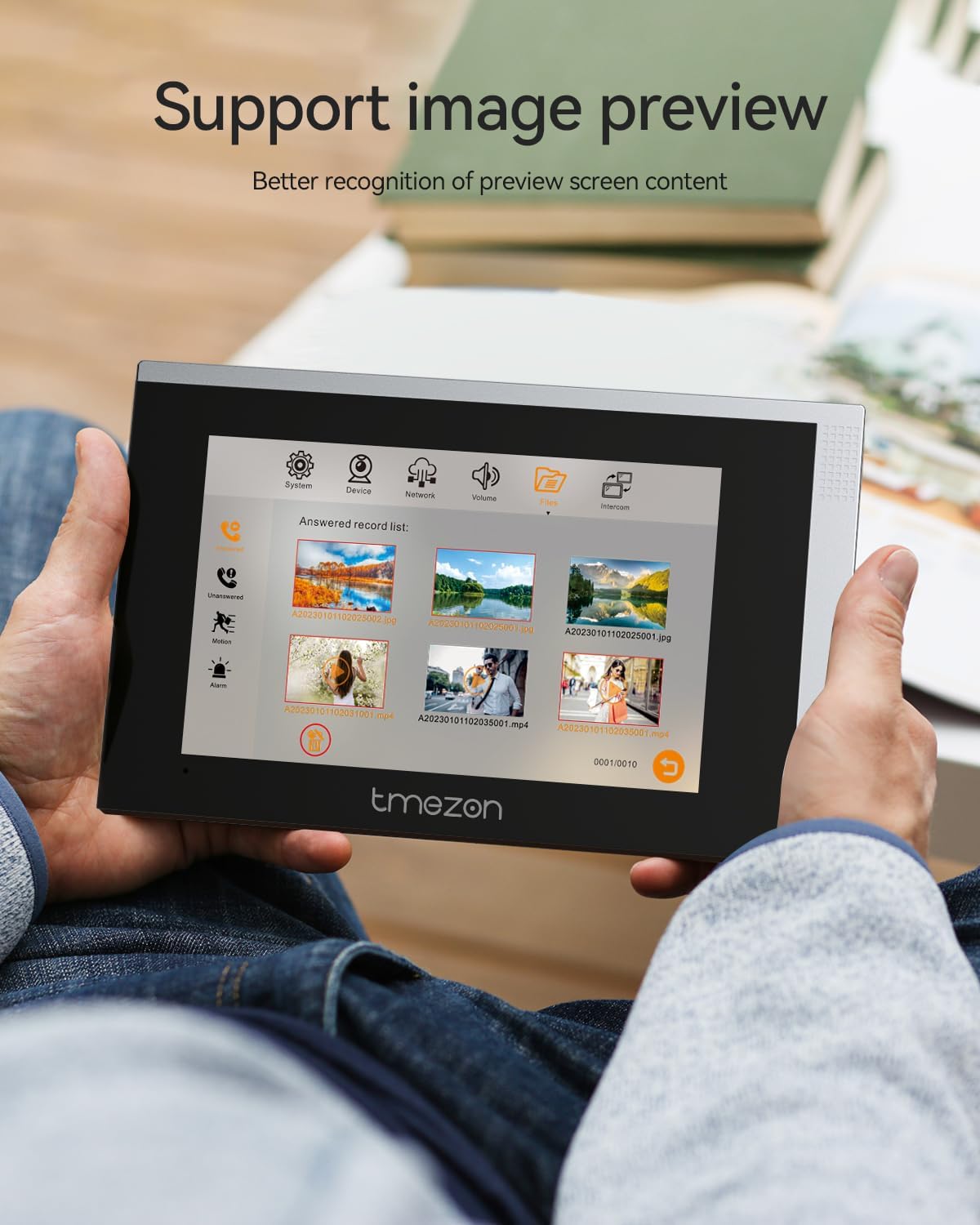 TMEZON WiFi Video Intercom System Doorbell with Camera and 7 Inch Monitor IP Wired Video Door Phone 1080P Wired Night Vision,No Monthly Fees, Support Remote Unlock Door Release,Snapshot, Tuya