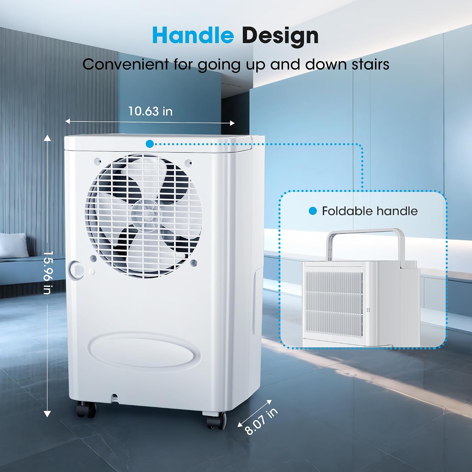 2500 Sq.Ft Dehumidifiers with Drain Hose for Home, Portable 30 Pints Large Room Dehumidifier with Smart Humidity Control, 24H Timer, 3 Working Modes for Bathroom & Bedroom