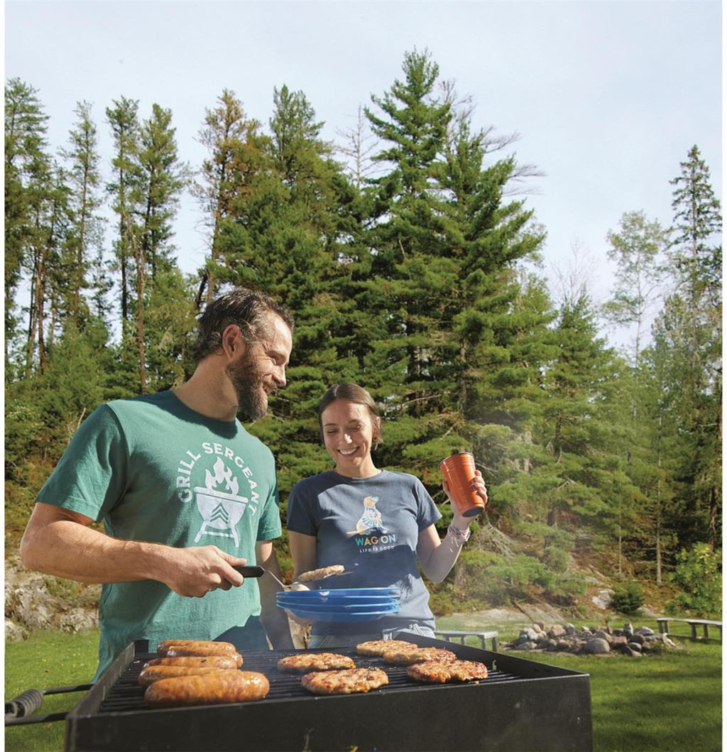 Guide Gear Heavy-Duty Park-Style Charcoal BBQ Grill for Camping, Outdoor Cooking, Backyard, Patio, Camp Grilling Barbecues, 20.5 x 20.5 x 8.25'h.