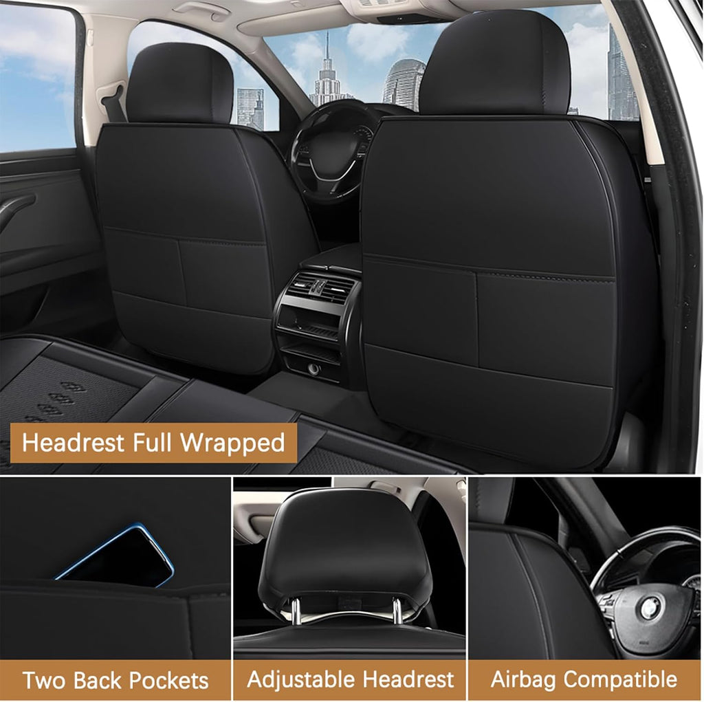 Leather Seat Covers for Lexus TX 500h 2024 2025,Premium Car Seat Covers Front Set,Waterproof Car Seat Protectors with Airbag,Comfort Interior Cover Seats for Cars(Black)