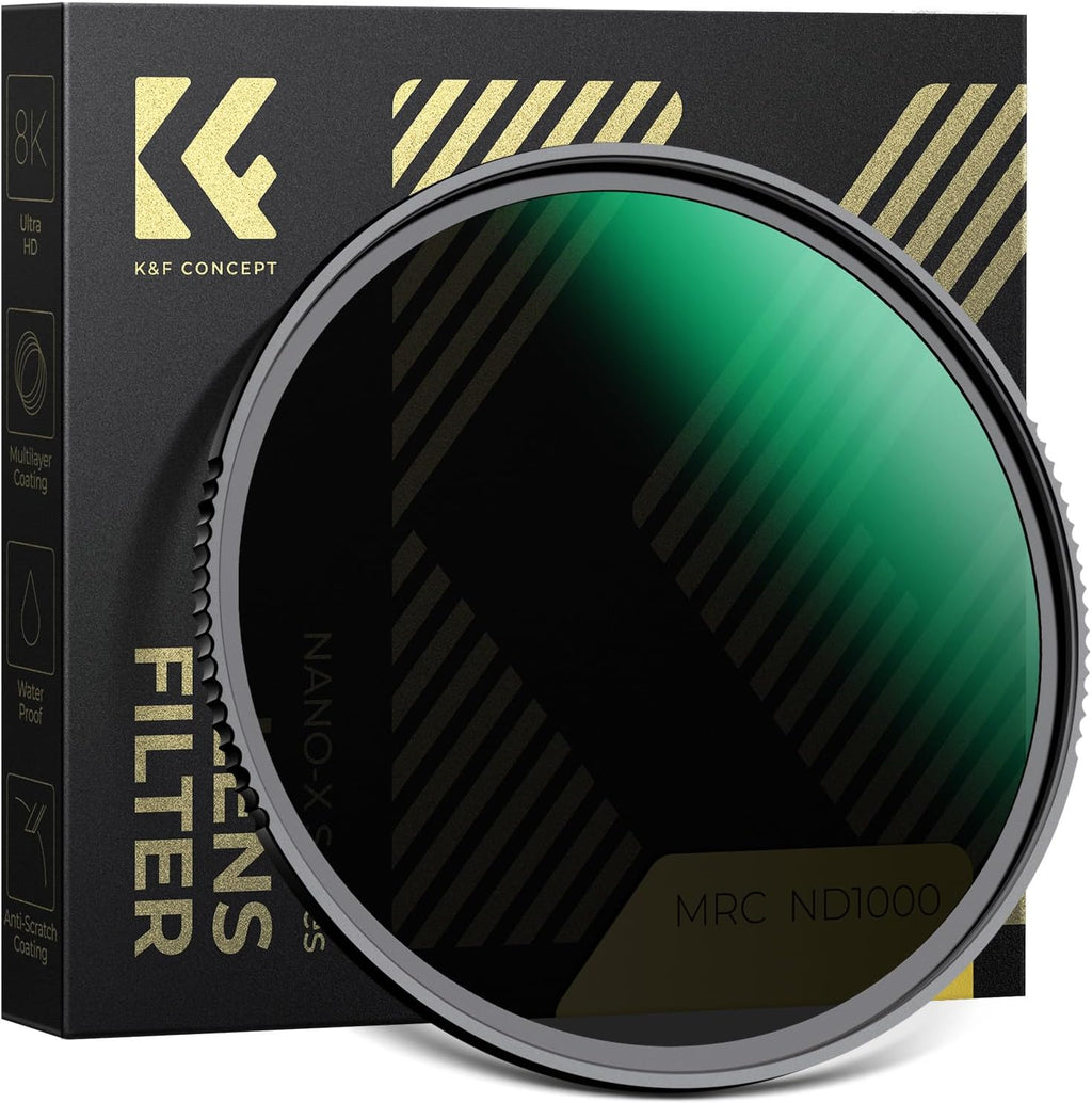 K&F CONCEPT 112mm ND1000 (10-Stop Fixed Neutral Density Filter) ND Lens Filter 28 Multi-Layer Coatings Nano-X Lens Compatible with Nikon Z 14-24mm f2.8S
