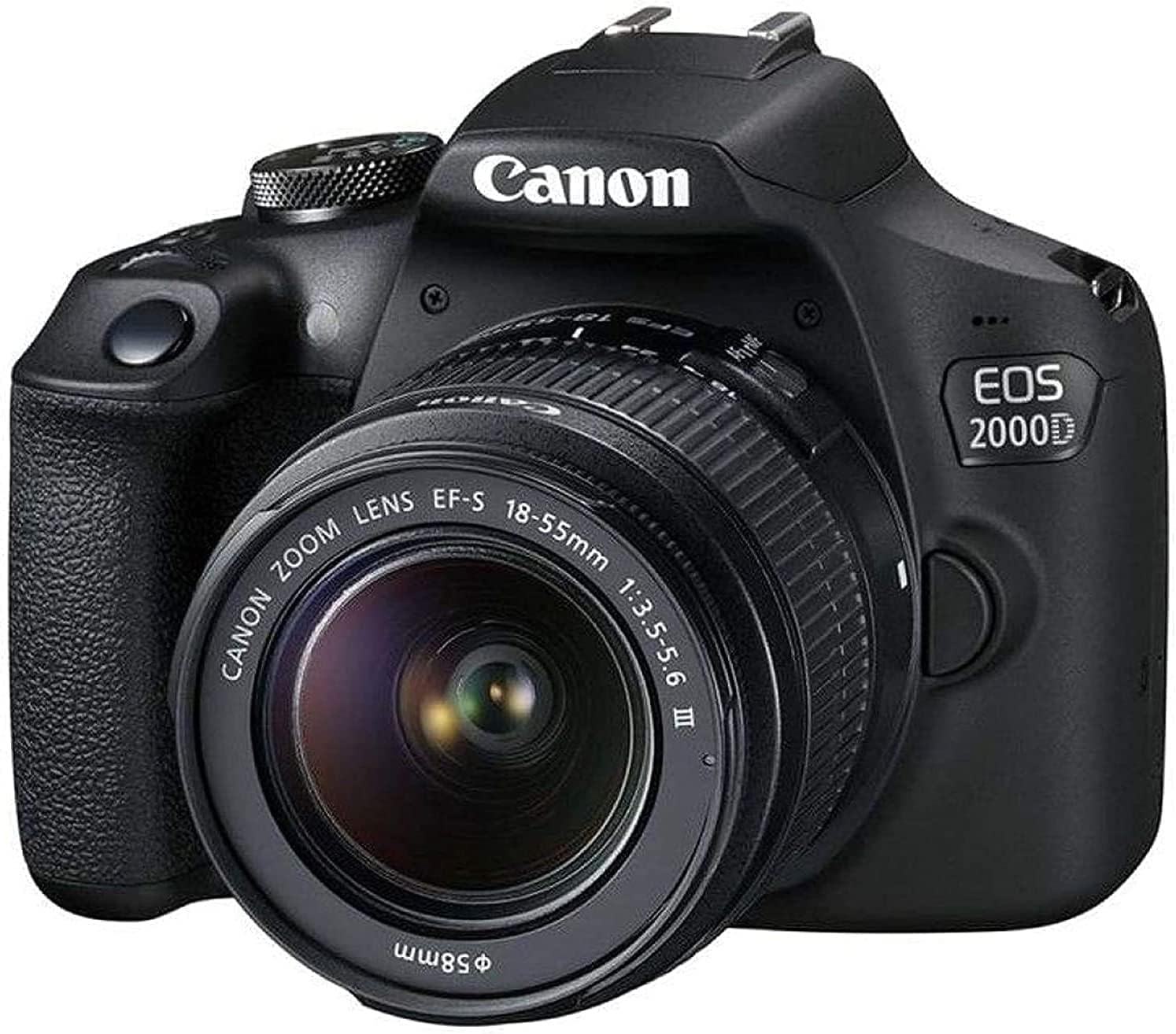 Canon Intl. EOS 2000D (Rebel T7) DSLR Camera wCanon EF-S 18-55mm F3.5-5.6 III Lens and Sunshine Photo Professional Accessories Bundle... (Renewed)