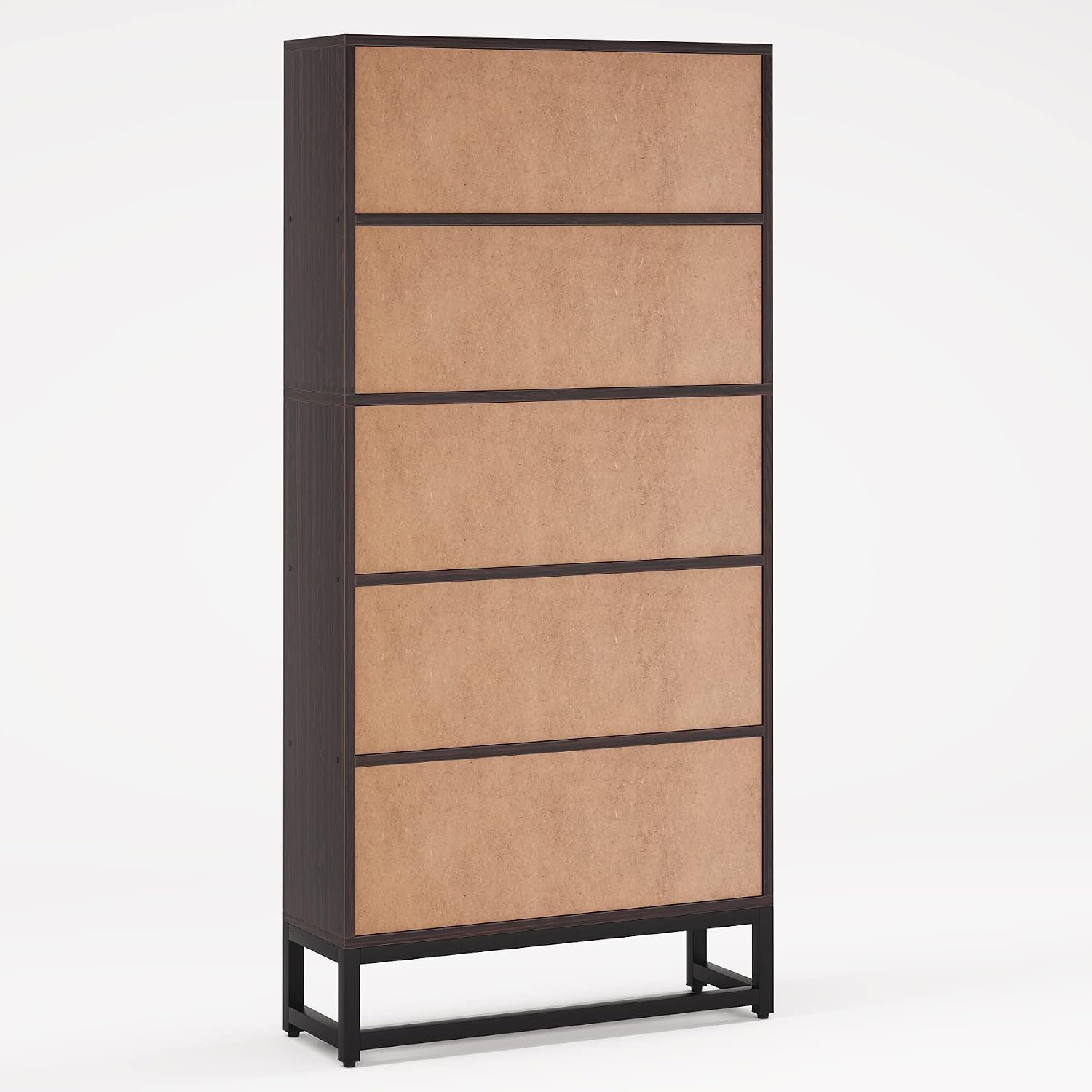 Tribesigns Tall Bookcase and Bookshelf, 70.8' Large Bookcases Organizer with 5-Tier Storage Shelves, Heavy Duty Free-Standing Library Bookshelf Shelving Unit for Living Room, Bedroom (Sandalwood)