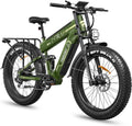 FREESKY 2026 Alaska Pro Dual Battery 48V 45AH 200 Miles 40MPH Electric Bike for Adult, 4000W High-Torque Motor Long Range Fat Tire Ebike, 26' Full Suspension Mountain E Bike, UL 2849 Certified by TÜV