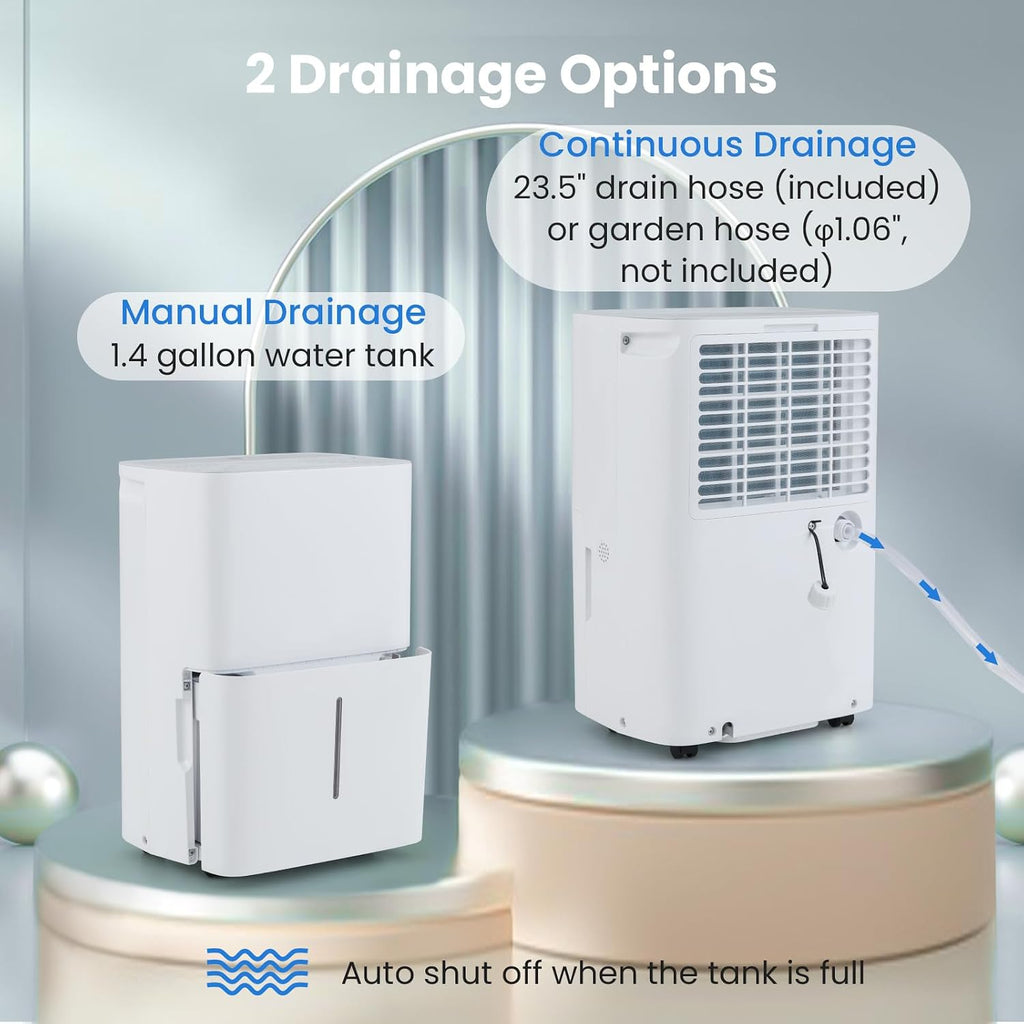 ARLIME 94.5 Pints Dehumidifier for Home, 6000 Sq.Ft Dehumidifier w/24H Timer, LED Display, Child Lock, Drain Hose& Auto Defrost for Bedroom Basement Garage Office (94.5 Pints)