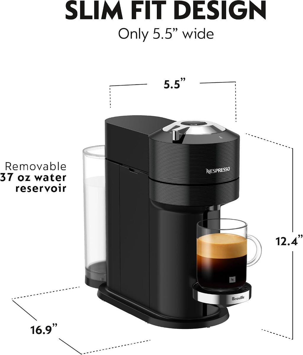 Nespresso Vertuo Next Premium Coffee and Espresso Maker by Breville with Aeroccino Milk Frother