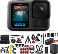 GoPro HERO13 Black Camera | Waterproof 5.3K60 Video Action Camera with 3 Spare Enduro Batteries, Dual-Battery Charger, 64GB Extreme SD Card, Case, and 50-in-1 Camera Accessory Kit - Bundle Set