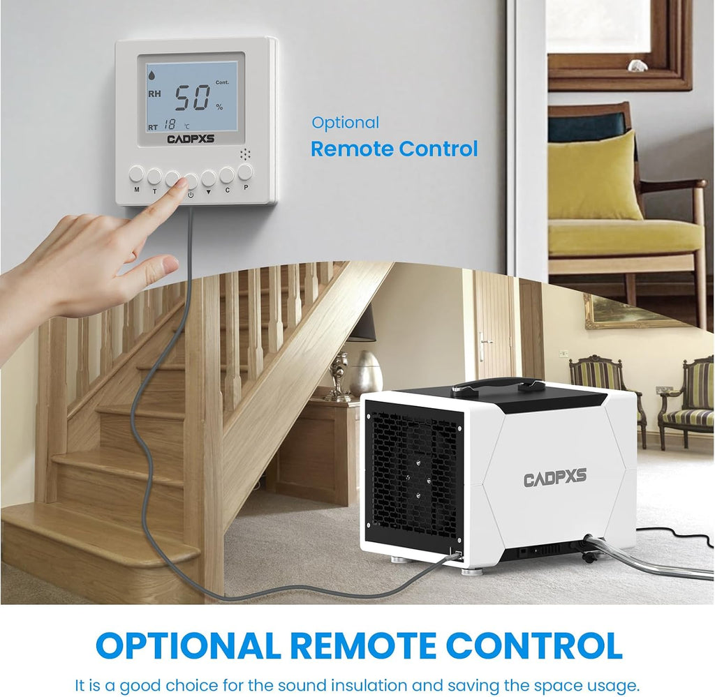CADPXS Crawl Space Dehumidifier with Pump and Drain Hose, 80 Pint Crawlspace Dehumidifier for Commercial, Basement, Water Damage Use, Memory Start, cETL, Up to 1000 Sq Ft, 5 Years Limited Warranty
