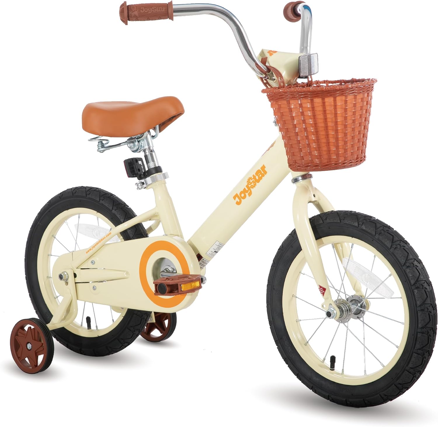 JOYSTAR Vintage Kids Bike with Training Wheels & Basket, 12 14 16 Inch Girls Bike for 2-7 Years Old, Toddler Bikes, Multiple Colors