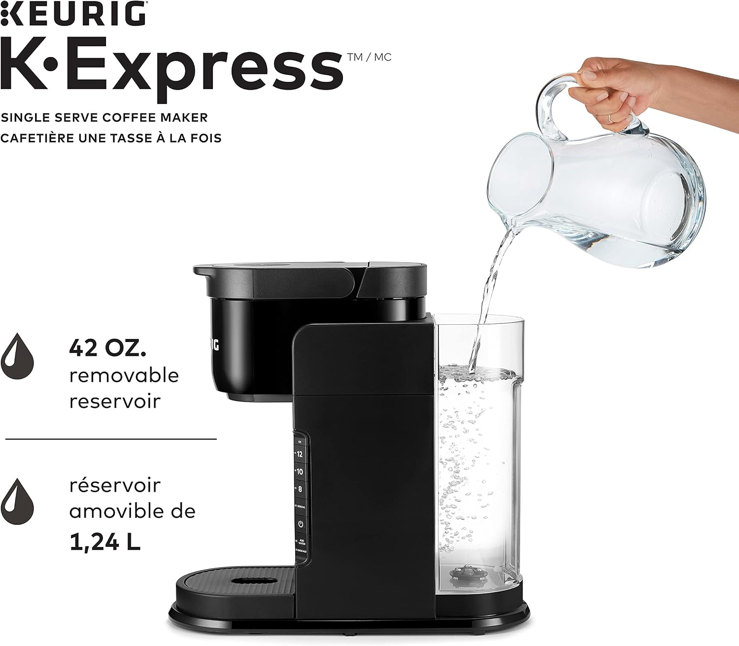 Keurig K-Express Single Serve K-Cup Pod Coffee Maker, With A Removable Reservoir And Strong Button Function