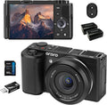 ORDRO G930 5K 64MP Digital Camera for Photography, Autofocus Video Camera 3.2'' Flip Vlogging Camera with 5X Optical Zoom-Compact Travel Cameras with 2 Batteries 64G Card