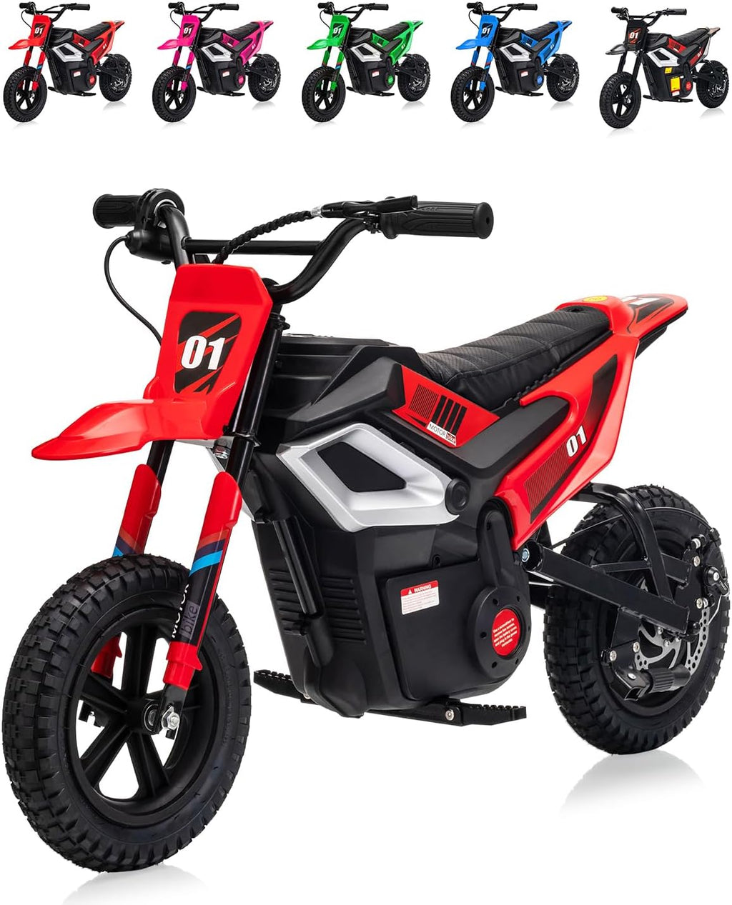 GarveeLife Electric Dirt Bike for Teens, 12' Fat Tire 350W Electric Motorcycle with 24V Battery, 14MPH Top Speed, 130 LBS Max Load, Mini Dirtbike for Kids, Mountain Off-Road Bike Fit Age 10+